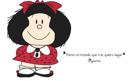 Oct 1, 2021 · Mafalda, la eterna niña de 6 años de Joaquín Salvador Lavado –Quino– (1934-2020), acuñó frases que se hicieron famosas en el mundo y que en un momento como hoy, de nostalgia por el ... 
